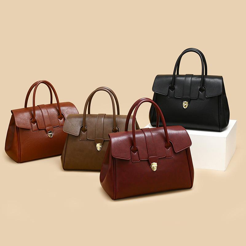 Female vegan leather brief bag 5