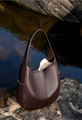 High quality crescent-shaped leather bag