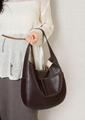 High quality crescent-shaped leather bag