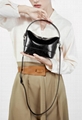 Female leather crossbody handbag