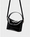 Female leather crossbody handbag