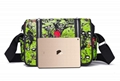 Female skull head print canvas crossbody bag
