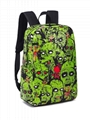 Unisex Halloween skull canvas backpack
