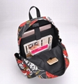 Female canvas skull print backpack 13