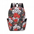 Female canvas skull print backpack