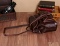 Female oil wax leather backpack
