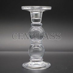 Dual Use Glass Tapper Candle Holder 