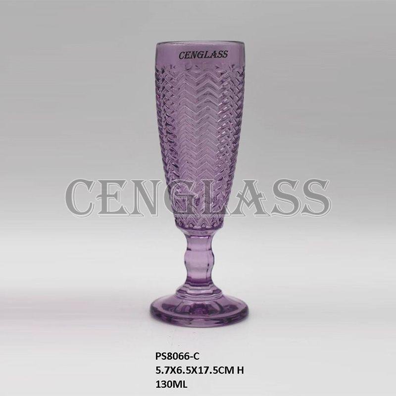Glass Cup Spray Color Glass Champagne