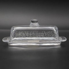 Glass Tableware Clear Glass Butter Dish