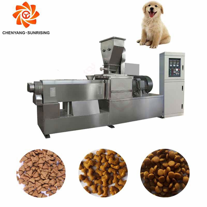 Twin screw extruder animal dry dog cat fish pet food production line machine 4