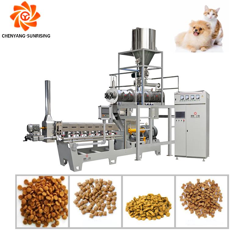 Twin screw extruder animal dry dog cat fish pet food production line machine 5