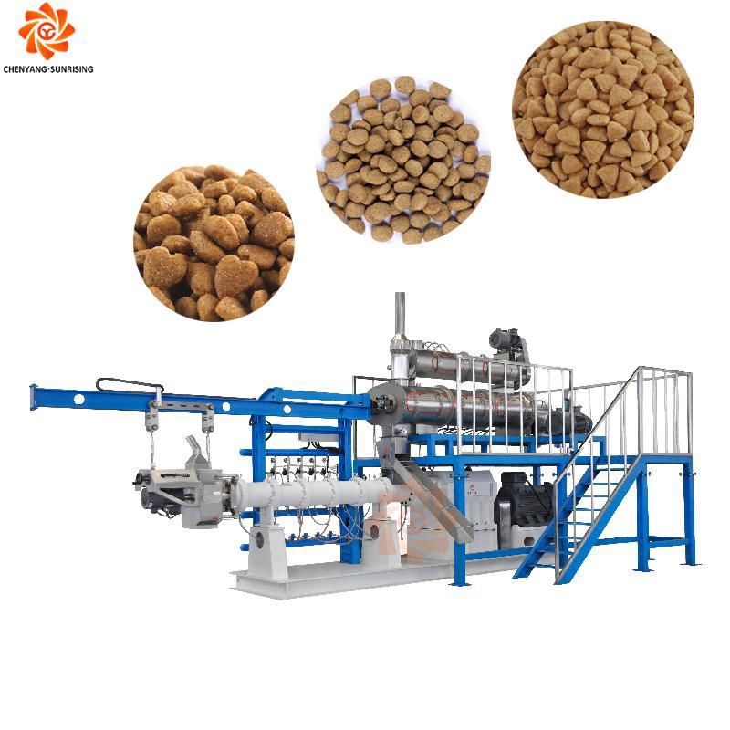 Twin screw extruder animal dry dog cat fish pet food production line machine 2