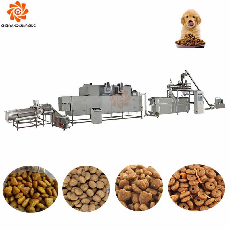 Twin screw extruder animal dry dog cat fish pet food production line machine 3