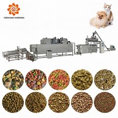 Twin screw extruder animal dry dog cat fish pet food production line machine