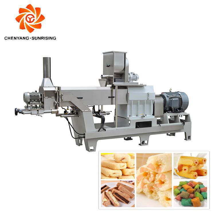 Puffed Corn Core Filling Snack Food Making Machine Production Line 4