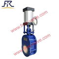 Pneumatic ceramic lined double disc gate valve  4