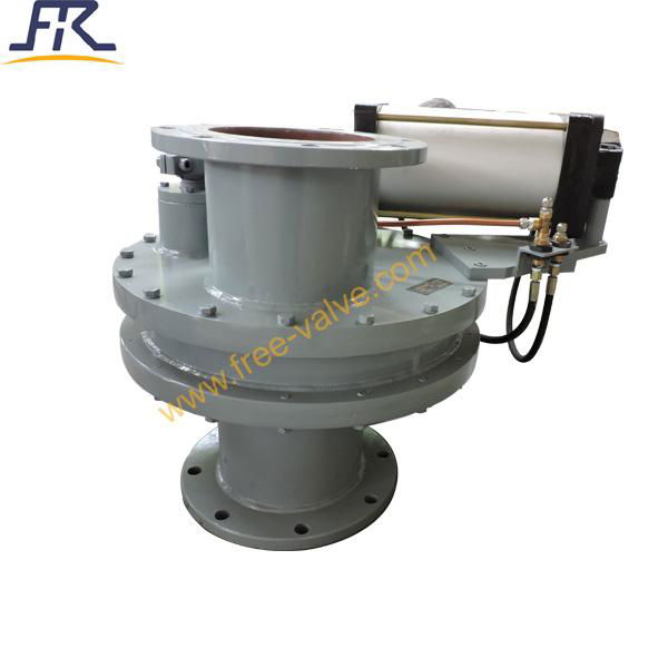 Pneumatic Metal Seated Rotary Double Disc Gate Valve