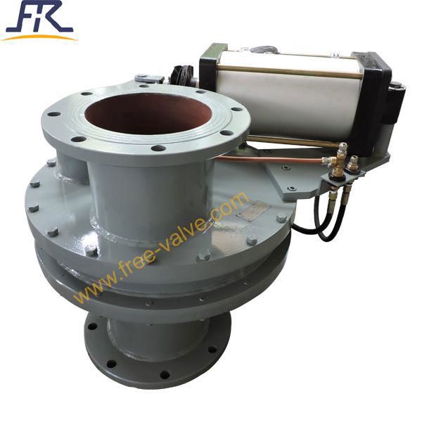 Pneumatic Metal Seated Rotary Double Disc Gate Valve 2