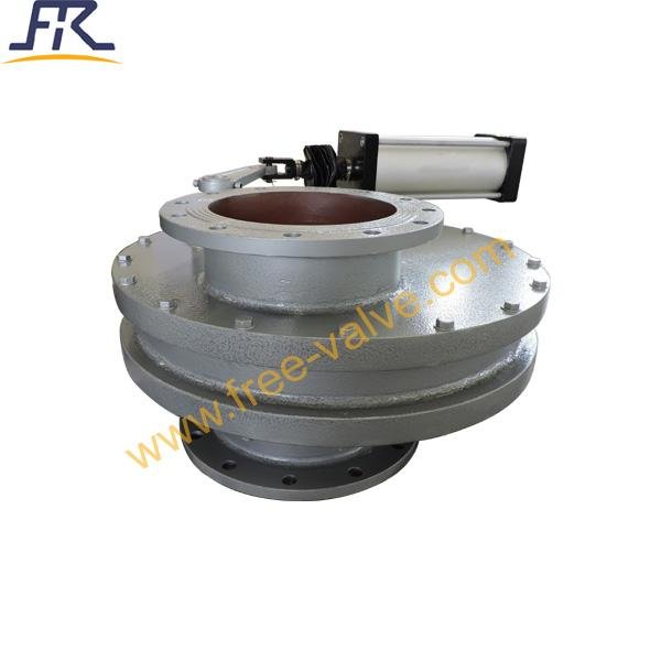 Pneumatic Ceramic Lined Rotary Double Disc Gate Valve