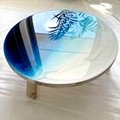 KXG 8mm 10mm digital printing glass design tempered round shape glass in China