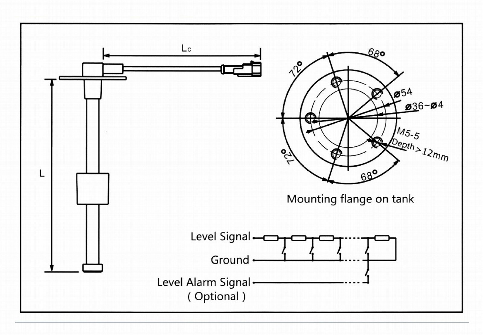 Segmensensor liquid level sensor SUS for hot/cold bevergae liquid level measur 2