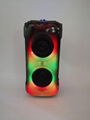 Hot sell dual 4 inch bluetooth speaker colorful lights top quality 1