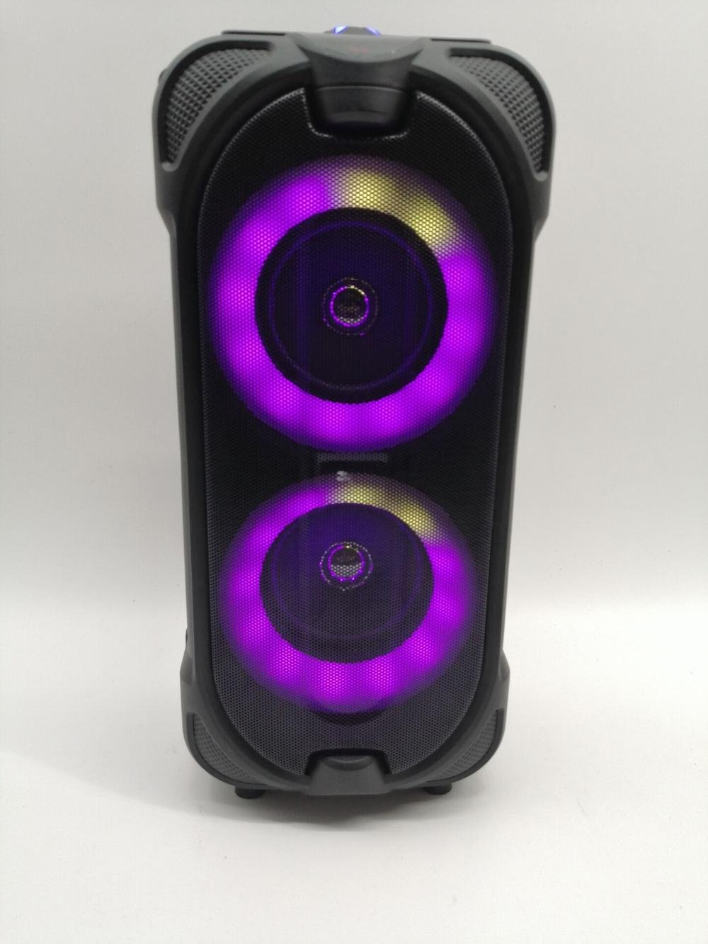 Hot sell dual 4 inch bluetooth speaker colorful lights top quality 4