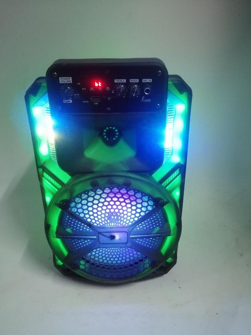 bluetooth speaker karaoker portable speaker with colorful lights trolly speaker