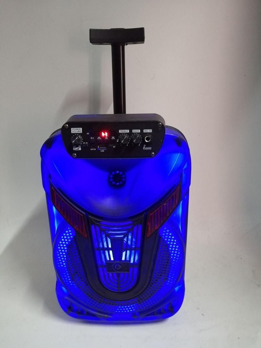 bluetooth speaker karaoker portable speaker with colorful lights trolly speaker 5