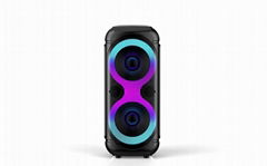 New hot Dual 8 Inch led colorful light Speaker with bluetooths