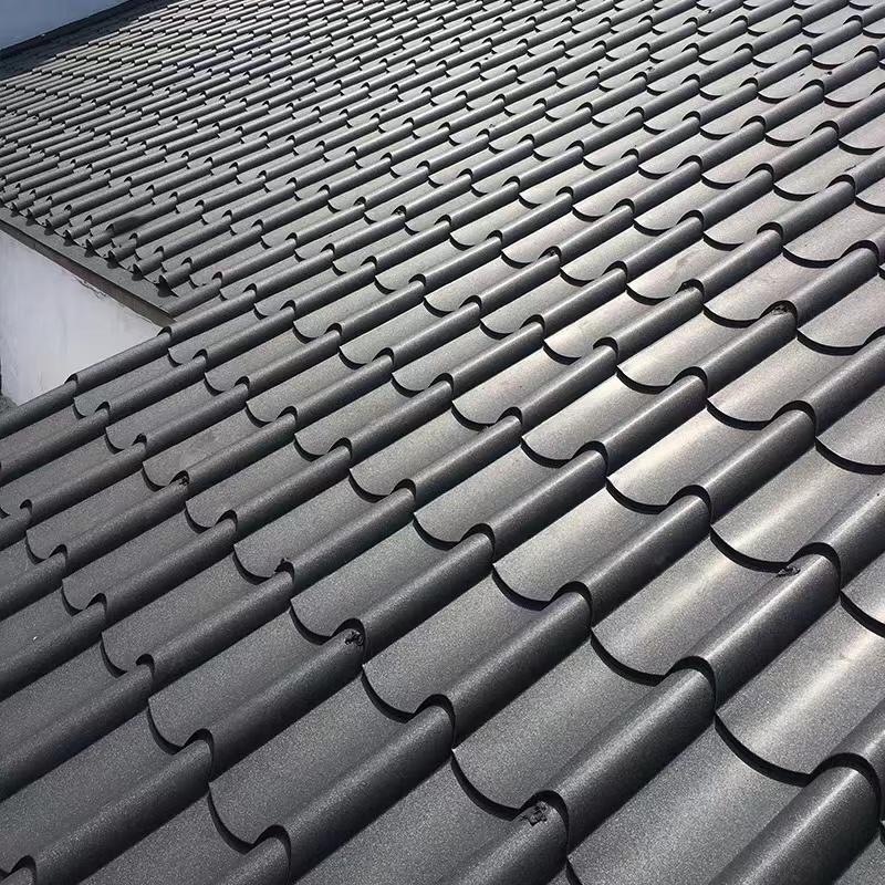 寺庙佛塔屋面仿古琉璃瓦 金属屋顶瓦 765型彩钢琉璃瓦 4