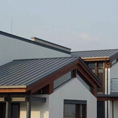 民宿金属屋面 25-300矮立双锁边屋面系统 0.9mm铝镁锰板