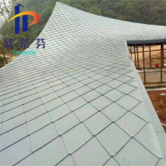 平锁扣铝镁锰金属屋面板屋顶板，0.7-1.0厚度平锁扣 矩形 菱形 六方板