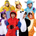 In-stocked Children Clothes 2023 Onesie Warm Flannel Pijamas Printed Animal Purp