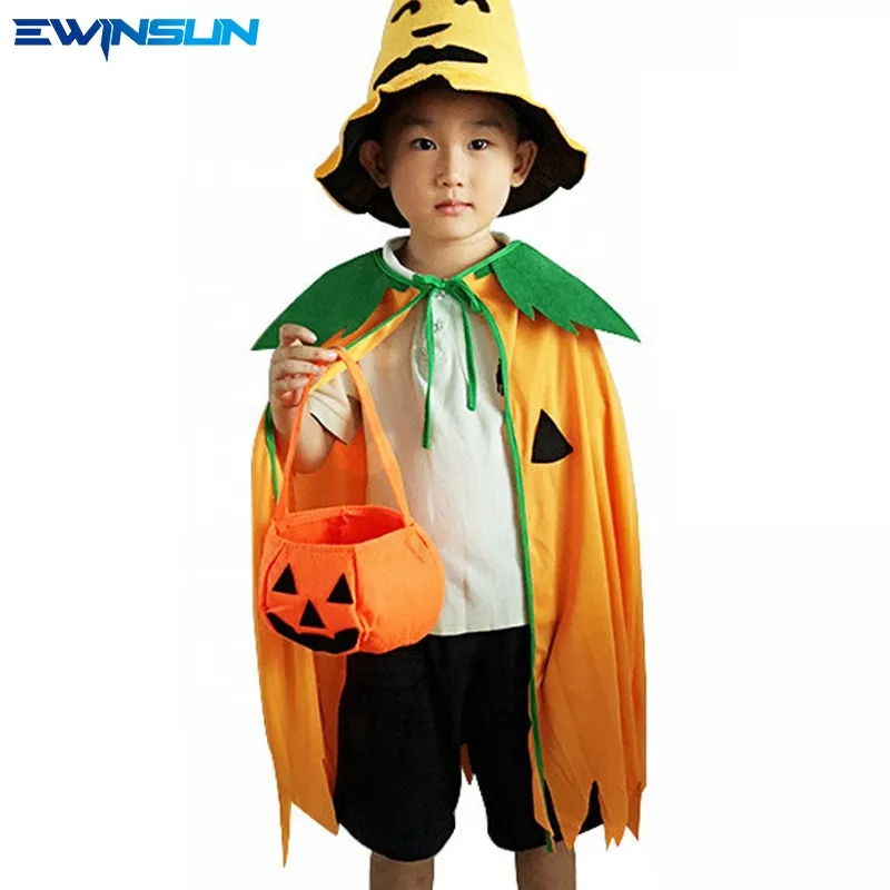 New Halloween Pumpkin Cloak Children party clothing Masquerade Cosplay parent ch 3