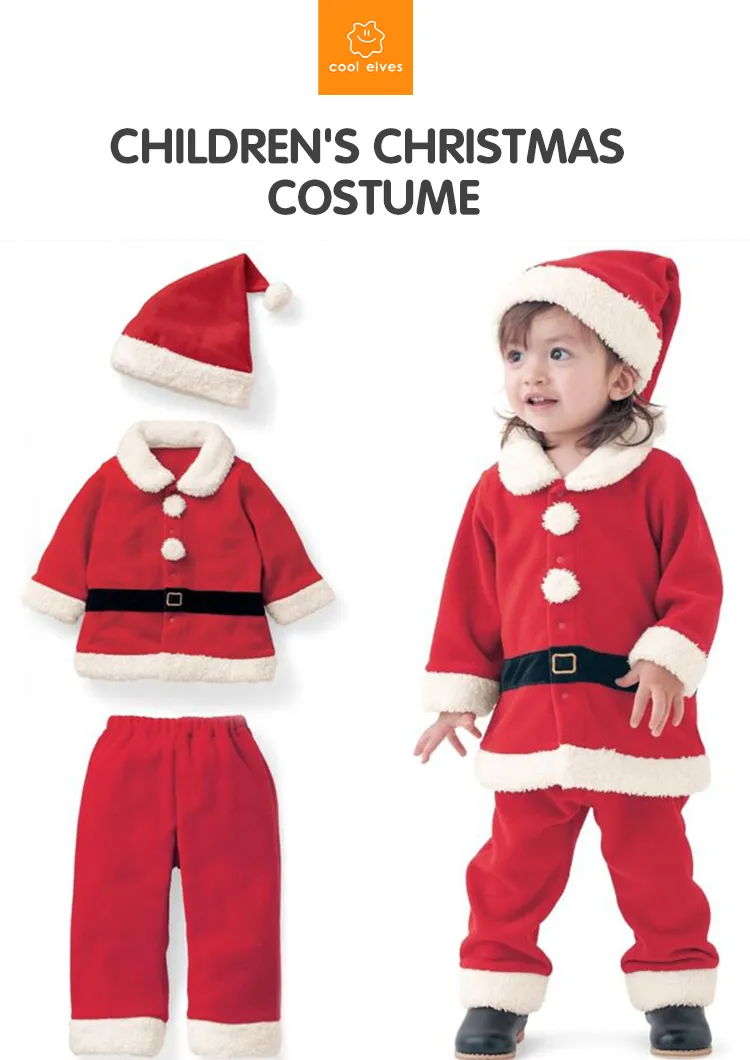 New Arrival Outfit Baby Clothes Kids Cosplay Santa Claus Children Costumes New Y