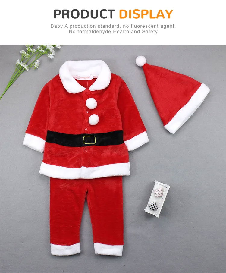 New Arrival Outfit Baby Clothes Kids Cosplay Santa Claus Children Costumes New Y 4