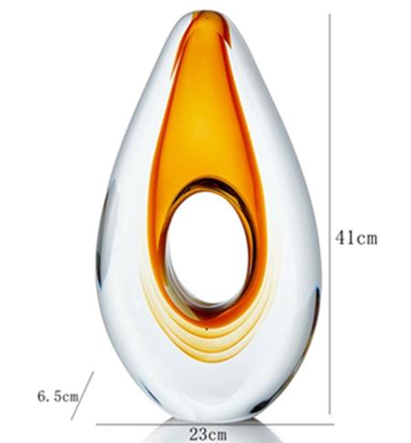廠家直銷琉璃花器手工玻璃花瓶客廳玄關擺件 3