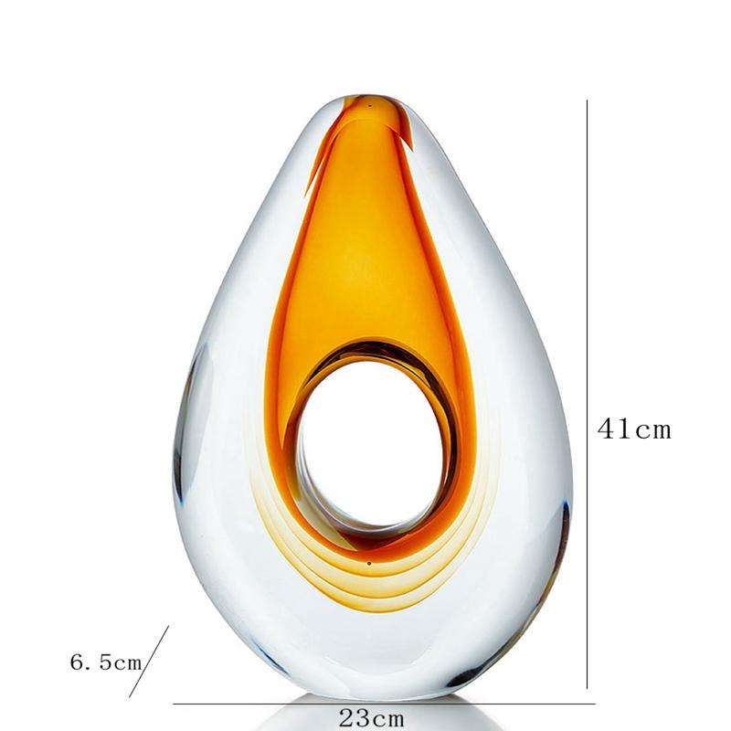 廠家直銷琉璃花器手工玻璃花瓶客廳玄關擺件 4