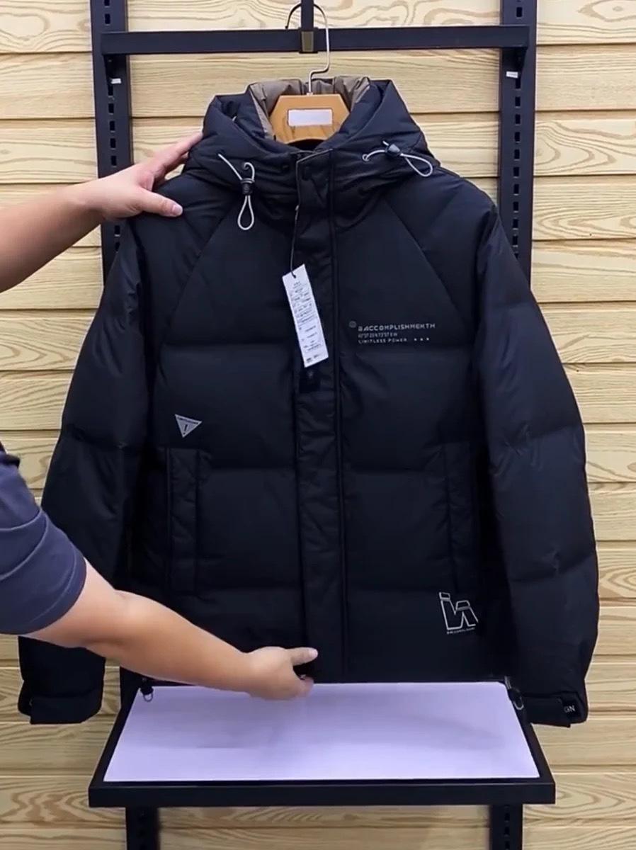 秋冬季新款男士百搭欧货商务高级感连帽羽绒服外套潮牌绅士个性 4