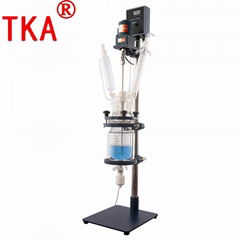 1L, 3L, 5L High Vacuum Lab Double Layer Stirrer Heating Glass Reactor