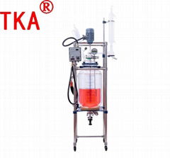 50L Explosion Proof Motor Double Layer Jacketed Glass Chemical Reactor