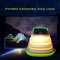 Silicone telescopic solar lamp outdoor camping portable folding LED lamp solar r