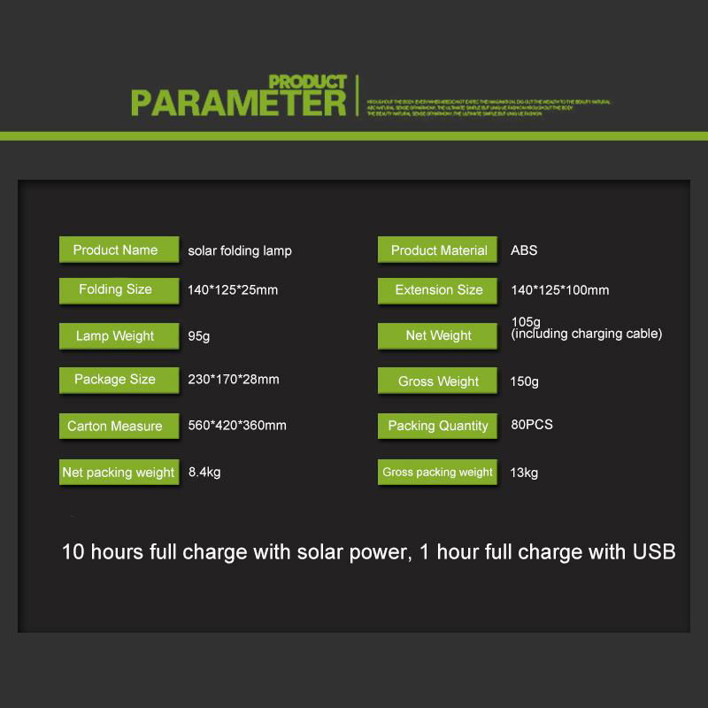 硅胶伸缩太阳能灯户外露营便携折叠LED灯太阳能充电压缩帐篷灯 3