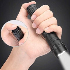 AL12戰朮手電筒1200流明磨砂黑色可充電手電筒探照燈LED高亮手電筒