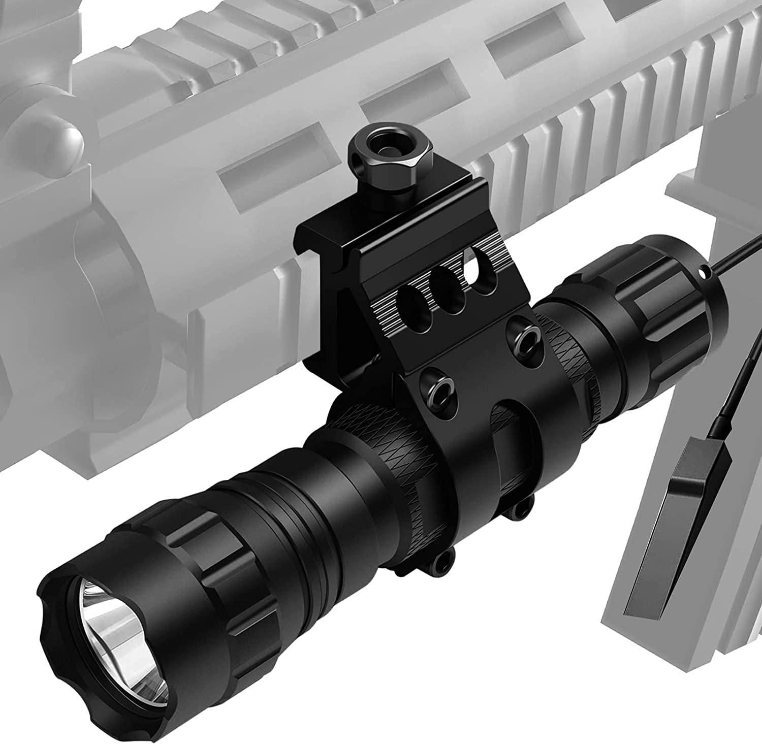 AL12 Tactical flashlight 1200 lumen matte black rechargeable flashlight searchli 2