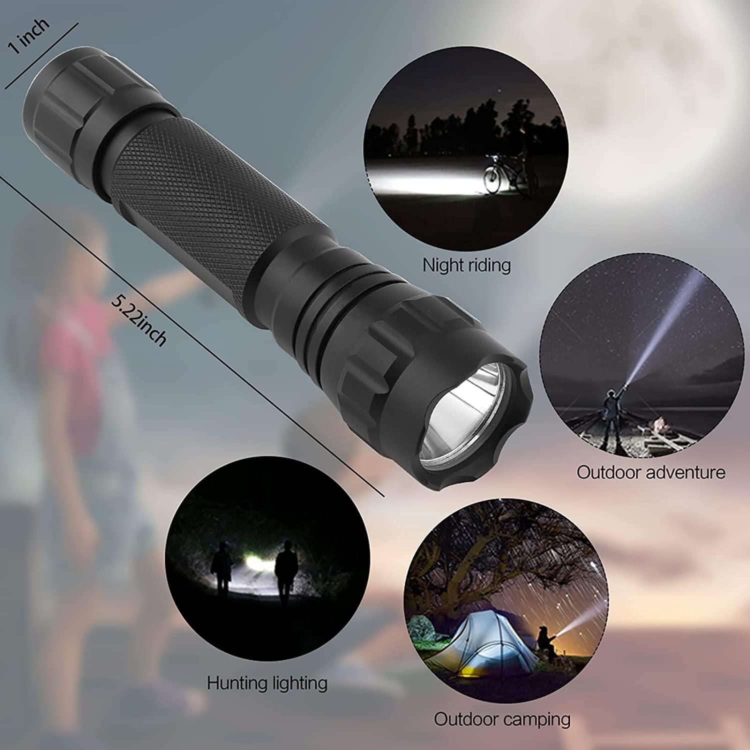 AL12 Tactical flashlight 1200 lumen matte black rechargeable flashlight searchli 3