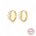 S925 sterling silver elegant evening earrings 1