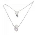 S925 sterling silver necklace with diamond 3