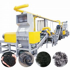 Waste tire recycling line, tire